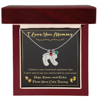 Load image into Gallery viewer, Personalized Gift for Expecting Mom, Custom New Mom Necklace - Gift from Tummy
