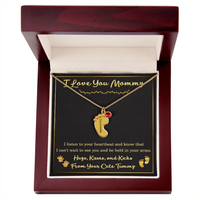 Load image into Gallery viewer, Personalized Gift for Expecting Mom, Custom New Mom Necklace - Gift from Tummy
