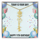 11th Birthday Necklace for Women, Personalized Birth Flower Necklace, Birth Flower Name Necklace, Personalized Birthday Gifts for Best Friend