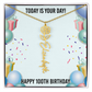 100th Birthday Necklace for Women, Personalized Birth Flower Necklace, Birth Flower Name Necklace, Personalized Birthday Gifts for Best Friend