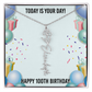 100th Birthday Necklace for Women, Personalized Birth Flower Necklace, Birth Flower Name Necklace, Personalized Birthday Gifts for Best Friend
