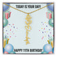11th Birthday Necklace for Women, Personalized Birth Flower Necklace, Birth Flower Name Necklace, Personalized Birthday Gifts for Best Friend