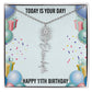 11th Birthday Necklace for Women, Personalized Birth Flower Necklace, Birth Flower Name Necklace, Personalized Birthday Gifts for Best Friend