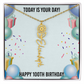 100th Birthday Necklace for Women, Personalized Birth Flower Necklace, Birth Flower Name Necklace, Personalized Birthday Gifts for Best Friend