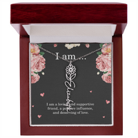 Load image into Gallery viewer, Personalized Birth Flower Necklace for Friend, Custom Name Jewelry - Best Friend Birthday Gift
