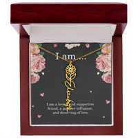 Load image into Gallery viewer, Personalized Birth Flower Necklace for Friend, Custom Name Jewelry - Best Friend Birthday Gift
