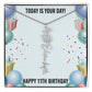 11th Birthday Necklace for Women, Personalized Birth Flower Necklace, Birth Flower Name Necklace, Personalized Birthday Gifts for Best Friend