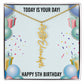 5th Birthday Necklace for Women, Personalized Birth Flower Necklace, Birth Flower Name Necklace, Personalized Birthday Gifts for Best Friend