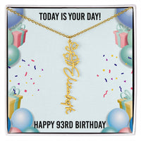 Load image into Gallery viewer, 93rd Birthday Necklace for Women, Personalized Birth Flower Necklace, Birth Flower Name Necklace, Personalized Birthday Gifts for Best Friend
