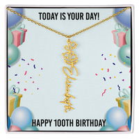 Load image into Gallery viewer, 100th Birthday Necklace for Women, Personalized Birth Flower Necklace, Birth Flower Name Necklace, Personalized Birthday Gifts for Best Friend

