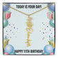 11th Birthday Necklace for Women, Personalized Birth Flower Necklace, Birth Flower Name Necklace, Personalized Birthday Gifts for Best Friend
