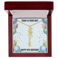 Load image into Gallery viewer, 9th Birthday Necklace for Women, Personalized Birth Flower Necklace, Birth Flower Name Necklace, Personalized Birthday Gifts for Best Friend
