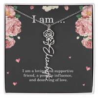 Load image into Gallery viewer, Personalized Birth Flower Necklace for Friend, Custom Name Jewelry - Best Friend Birthday Gift
