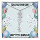 13th Birthday Necklace for Women, Personalized Birth Flower Necklace, Birth Flower Name Necklace, Personalized Birthday Gifts for Best Friend