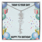7th Birthday Necklace for Women, Personalized Birth Flower Necklace, Birth Flower Name Necklace, Personalized Birthday Gifts for Best Friend