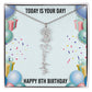 8th Birthday Necklace for Women, Personalized Birth Flower Necklace, Birth Flower Name Necklace, Personalized Birthday Gifts for Best Friend