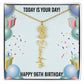 96th Birthday Necklace for Women, Personalized Birth Flower Necklace, Birth Flower Name Necklace, Personalized Birthday Gifts for Best Friend