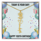 100th Birthday Necklace for Women, Personalized Birth Flower Necklace, Birth Flower Name Necklace, Personalized Birthday Gifts for Best Friend