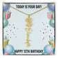 12th Birthday Necklace for Women, Personalized Birth Flower Necklace, Birth Flower Name Necklace, Personalized Birthday Gifts for Best Friend