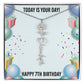 7th Birthday Necklace for Women, Personalized Birth Flower Necklace, Birth Flower Name Necklace, Personalized Birthday Gifts for Best Friend