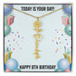 8th Birthday Necklace for Women, Personalized Birth Flower Necklace, Birth Flower Name Necklace, Personalized Birthday Gifts for Best Friend