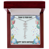 Load image into Gallery viewer, 100th Birthday Necklace for Women, Personalized Birth Flower Necklace, Birth Flower Name Necklace, Personalized Birthday Gifts for Best Friend

