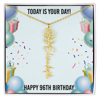 Load image into Gallery viewer, 96th Birthday Necklace for Women, Personalized Birth Flower Necklace, Birth Flower Name Necklace, Personalized Birthday Gifts for Best Friend
