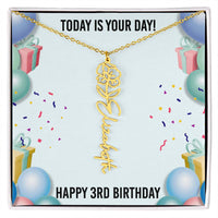 Load image into Gallery viewer, 3rd Birthday Necklace for Women, Personalized Birth Flower Necklace, Birth Flower Name Necklace, Personalized Birthday Gifts for Best Friend
