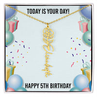 Load image into Gallery viewer, 5th Birthday Necklace for Women, Personalized Birth Flower Necklace, Birth Flower Name Necklace, Personalized Birthday Gifts for Best Friend
