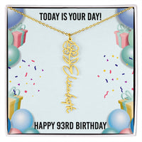 Load image into Gallery viewer, 93rd Birthday Necklace for Women, Personalized Birth Flower Necklace, Birth Flower Name Necklace, Personalized Birthday Gifts for Best Friend
