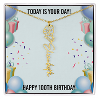Load image into Gallery viewer, 100th Birthday Necklace for Women, Personalized Birth Flower Necklace, Birth Flower Name Necklace, Personalized Birthday Gifts for Best Friend
