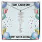 100th Birthday Necklace for Women, Personalized Birth Flower Necklace, Birth Flower Name Necklace, Personalized Birthday Gifts for Best Friend