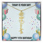 11th Birthday Necklace for Women, Personalized Birth Flower Necklace, Birth Flower Name Necklace, Personalized Birthday Gifts for Best Friend