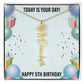 5th Birthday Necklace for Women, Personalized Birth Flower Necklace, Birth Flower Name Necklace, Personalized Birthday Gifts for Best Friend