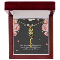 Load image into Gallery viewer, Personalized Birth Flower Necklace for Friend, Custom Name Jewelry - Best Friend Birthday Gift
