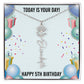 5th Birthday Necklace for Women, Personalized Birth Flower Necklace, Birth Flower Name Necklace, Personalized Birthday Gifts for Best Friend