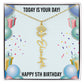 5th Birthday Necklace for Women, Personalized Birth Flower Necklace, Birth Flower Name Necklace, Personalized Birthday Gifts for Best Friend