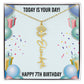 7th Birthday Necklace for Women, Personalized Birth Flower Necklace, Birth Flower Name Necklace, Personalized Birthday Gifts for Best Friend