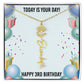 3rd Birthday Necklace for Women, Personalized Birth Flower Necklace, Birth Flower Name Necklace, Personalized Birthday Gifts for Best Friend