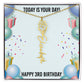 3rd Birthday Necklace for Women, Personalized Birth Flower Necklace, Birth Flower Name Necklace, Personalized Birthday Gifts for Best Friend