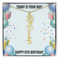 8th Birthday Necklace for Women, Personalized Birth Flower Necklace, Birth Flower Name Necklace, Personalized Birthday Gifts for Best Friend