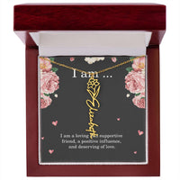 Load image into Gallery viewer, Personalized Birth Flower Necklace for Friend, Custom Name Jewelry - Best Friend Birthday Gift
