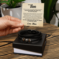 Load image into Gallery viewer, To My Son Bracelet from Mom Always Remember Jewelry for Sons
