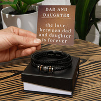 Load image into Gallery viewer, Dad Bracelet from Daughter, Dad Christmas Gift from Daughter, The Love Between Dad and Daughter is Forever, Love You Forever Bracelet for Dad, Fathers Day Gift ShineOn Fulfillment
