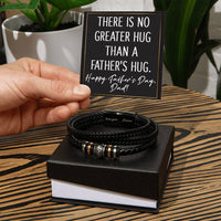 Load image into Gallery viewer, Fathers Day Gifts from Daughter Happy Fathers Day Gift There is No Greater Hug Than a Father's Hug Dad Love You Forever Bracelet ShineOn Fulfillment
