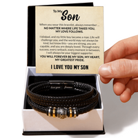 Load image into Gallery viewer, Son Christmas Gifts from Mom - to My Son Bracelet from Mom and Dad - to My Son Bracelet from Dad with Box
