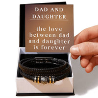 Load image into Gallery viewer, Dad Bracelet from Daughter, Dad Christmas Gift from Daughter, The Love Between Dad and Daughter is Forever, Love You Forever Bracelet for Dad, Fathers Day Gift ShineOn Fulfillment
