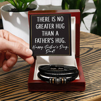 Load image into Gallery viewer, Fathers Day Gifts from Daughter Happy Fathers Day Gift There is No Greater Hug Than a Father's Hug Dad Love You Forever Bracelet ShineOn Fulfillment
