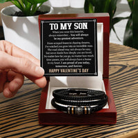 Load image into Gallery viewer, Valentine's Day Gift for Son, Bracelet from Mom and Dad with Gift Box
