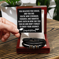 Load image into Gallery viewer, Graduation Gifts for Him - Custom Graduate Gift for Him - Men's Love You Forever Cross Bracelet ShineOn Fulfillment
